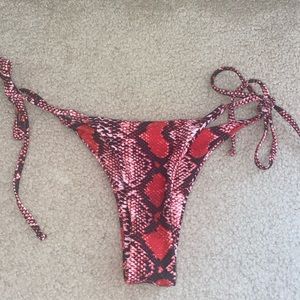 Snake skin thong bikini bottoms